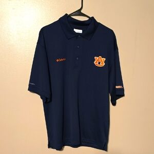 Columbia Golf Polo Auburn Tigers Blue Mens Size Medium‎